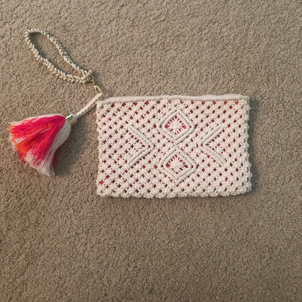 Fun Lilly Pulitzer woven summer clutch